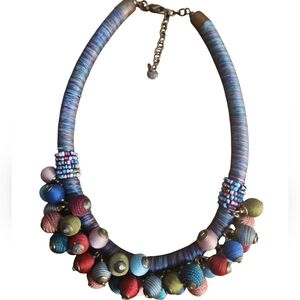 Necklace in cotton and thred